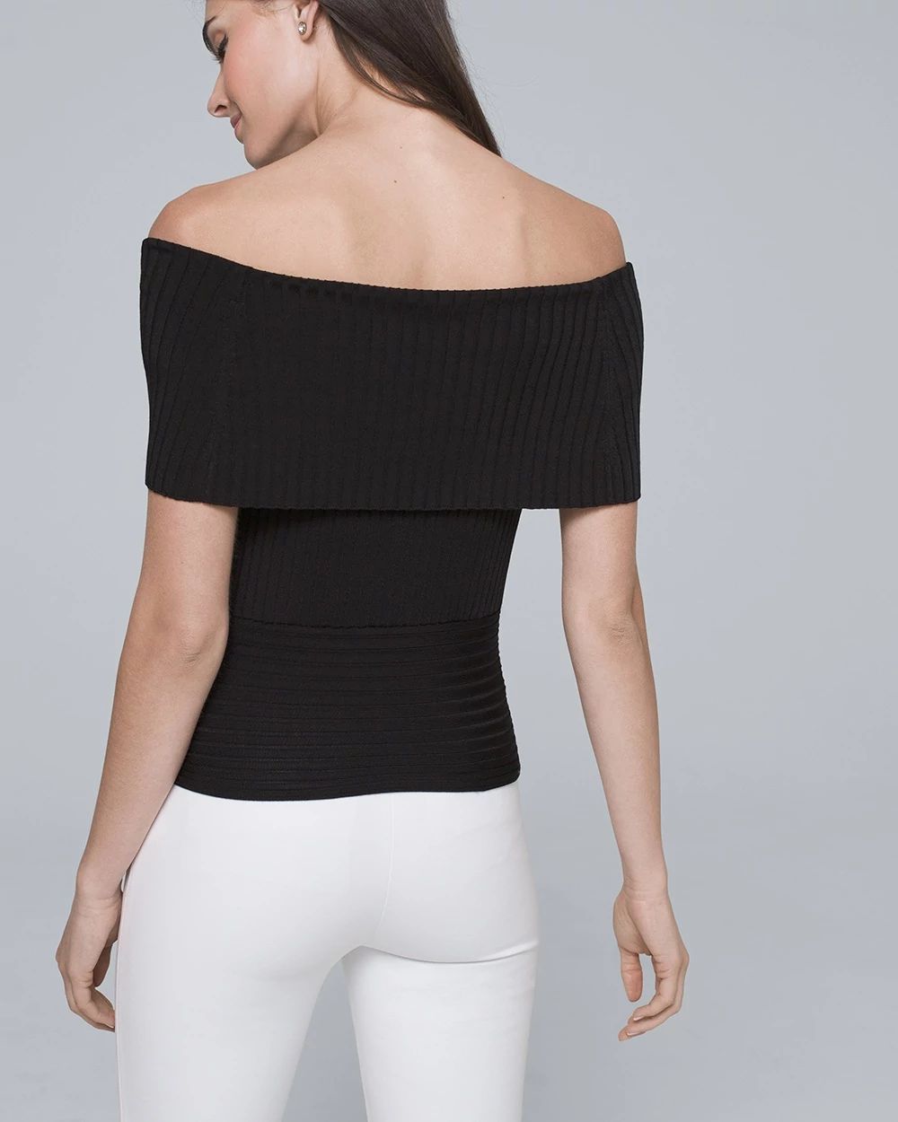 Off the Shoulder Ribbed Sweater